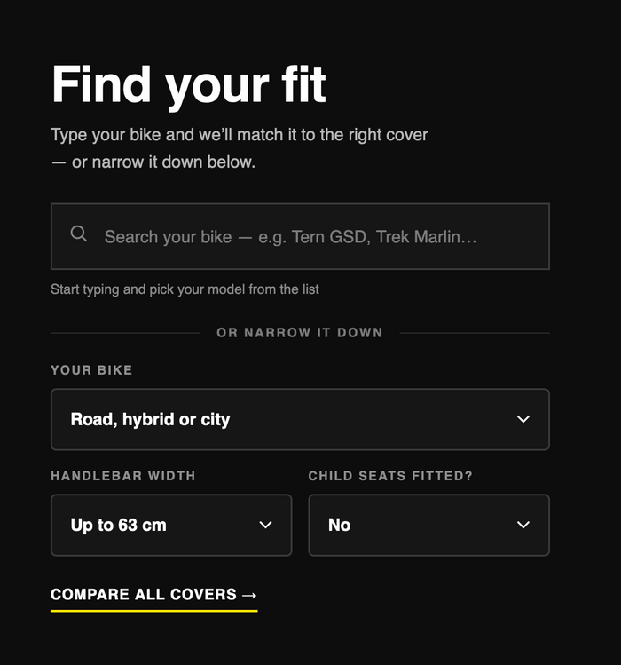 Which bike cover fits my bike? Find your fit in seconds