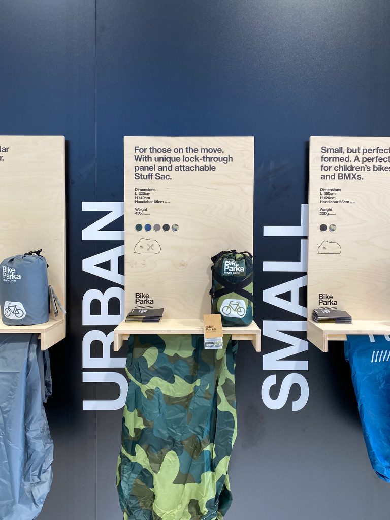 URBAN on display, lock-through panel and Stuff Sac up top.